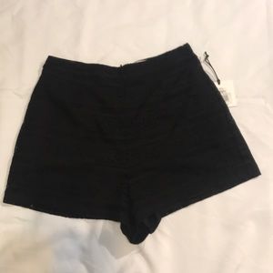 black “lace” shorts